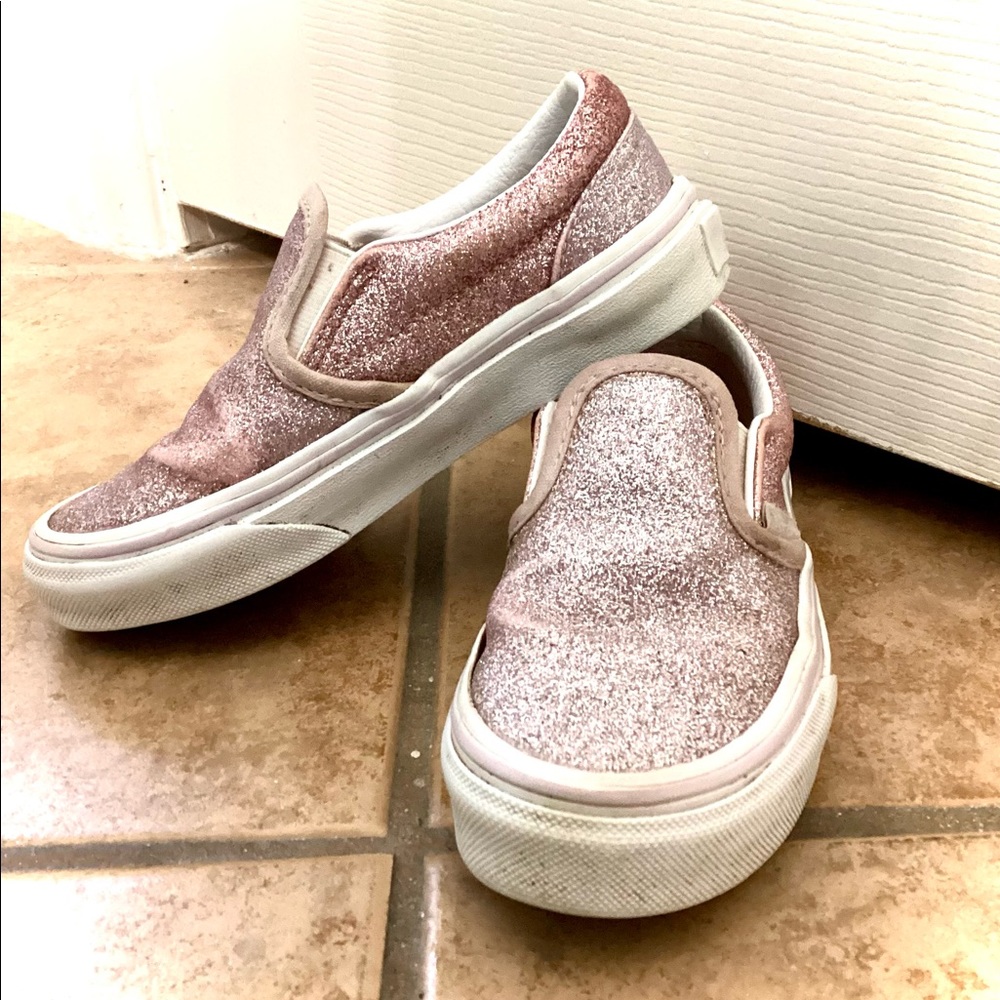 Glittery Pink Vans Shoes - Picture 9 of 10